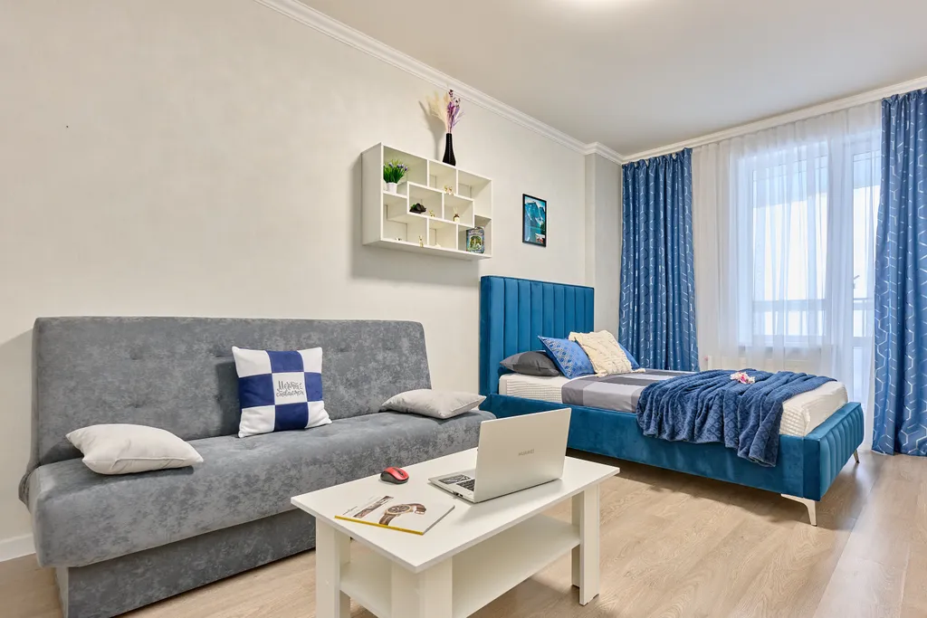 Евродвушка с балконом на 19 этаже вместительность на 6 человек