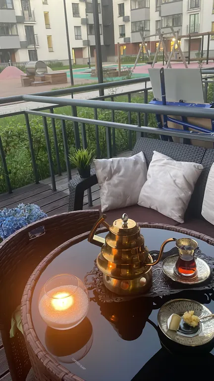 Релакс в уютном гнездышке, зелень, елки, цветы, аллеи, двор без машин