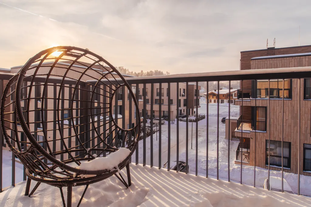 Апартаменты Охтапартлюкс с сауной и камином с 1 спальней и террасой