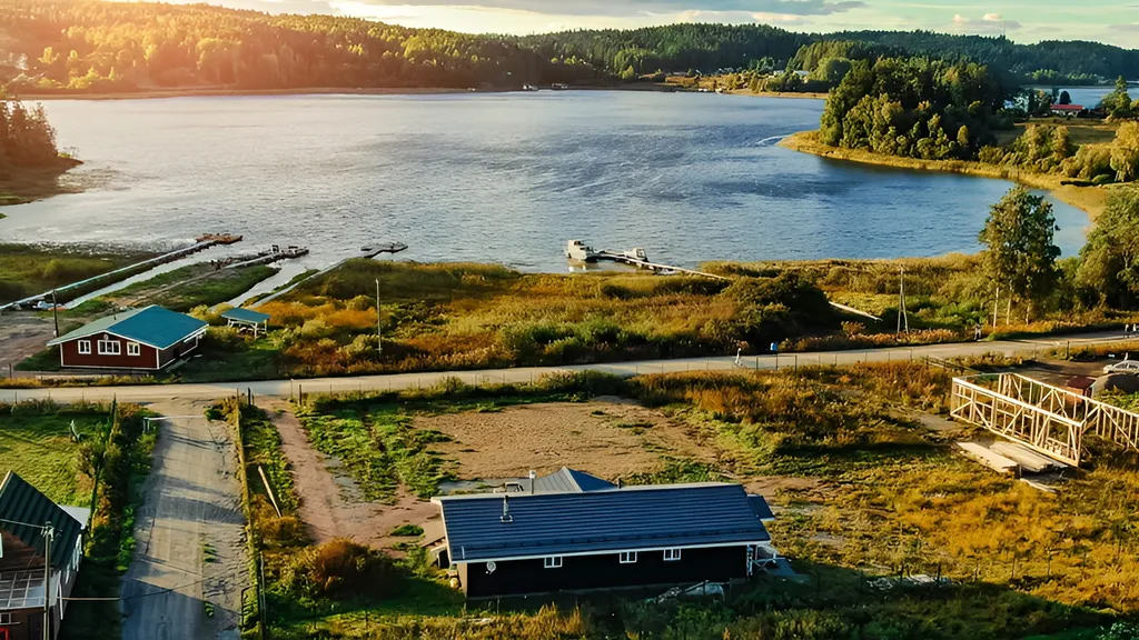 Новый коттедж на берегу ладожских шхер