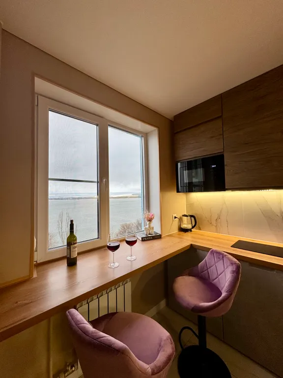 Видовая квартира на набережной! Вид на Море и НВАЭС!Кровать King Size