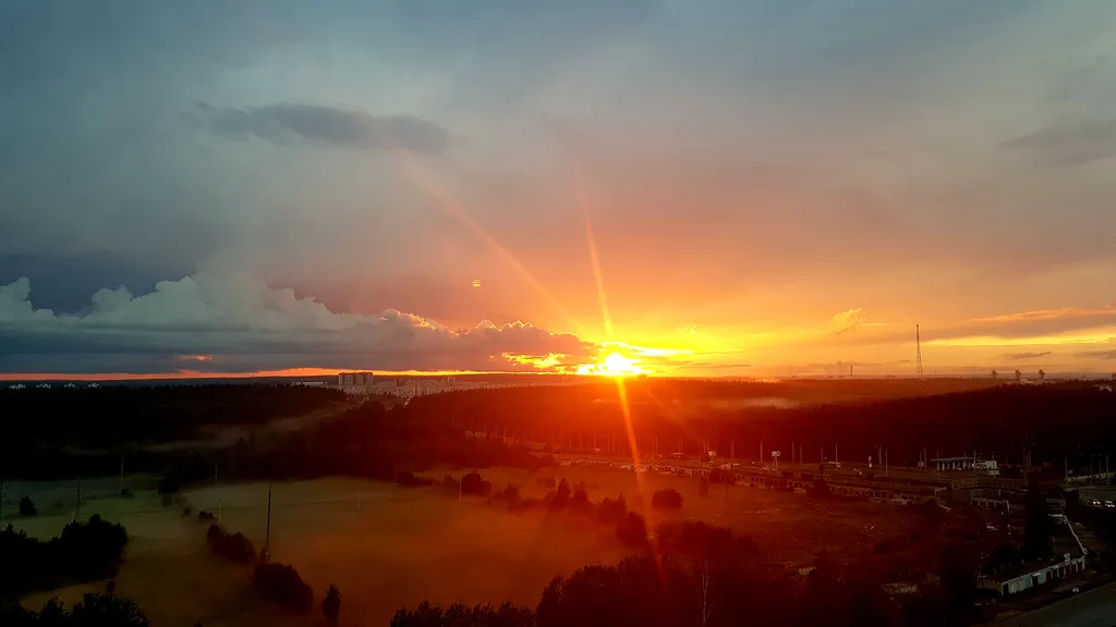 Просторная квартира с видом на закат