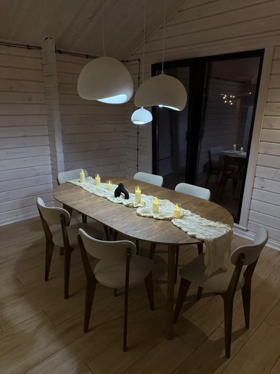 Коттедж Двухкомнатный дом-шале с теплым бассейном и террасой — Динская