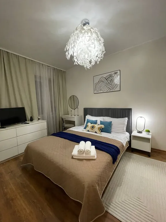 Комфортабельная квартира с двуспальной кроватью в Люберцах