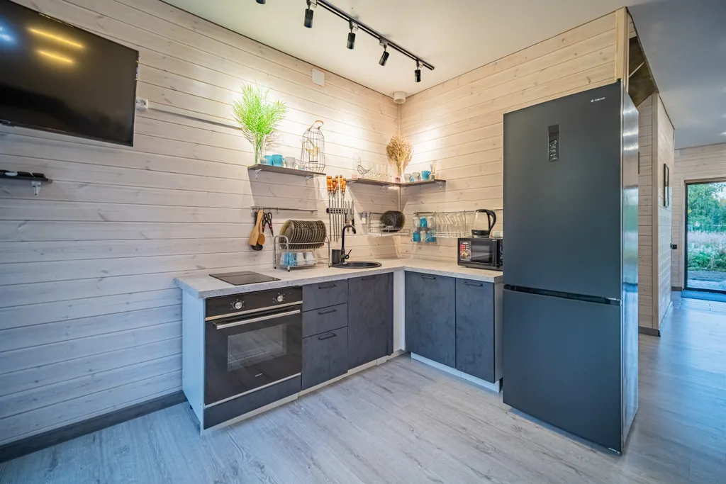 Уютный барн хаус с большими панорамными окнами Барн 4