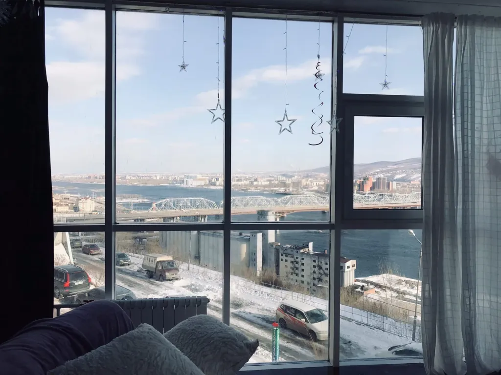 Апартаменты с шикарным панорамным видом на Енисей