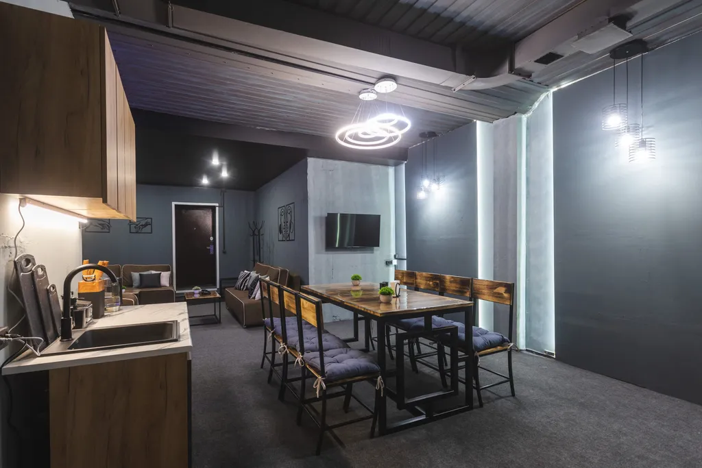 Квартира в стиле Лофт для вечеринки с караоке и x-box