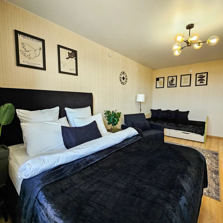 Квартира с балконом и 5-ю раздельными спальными местами. Кофемашина