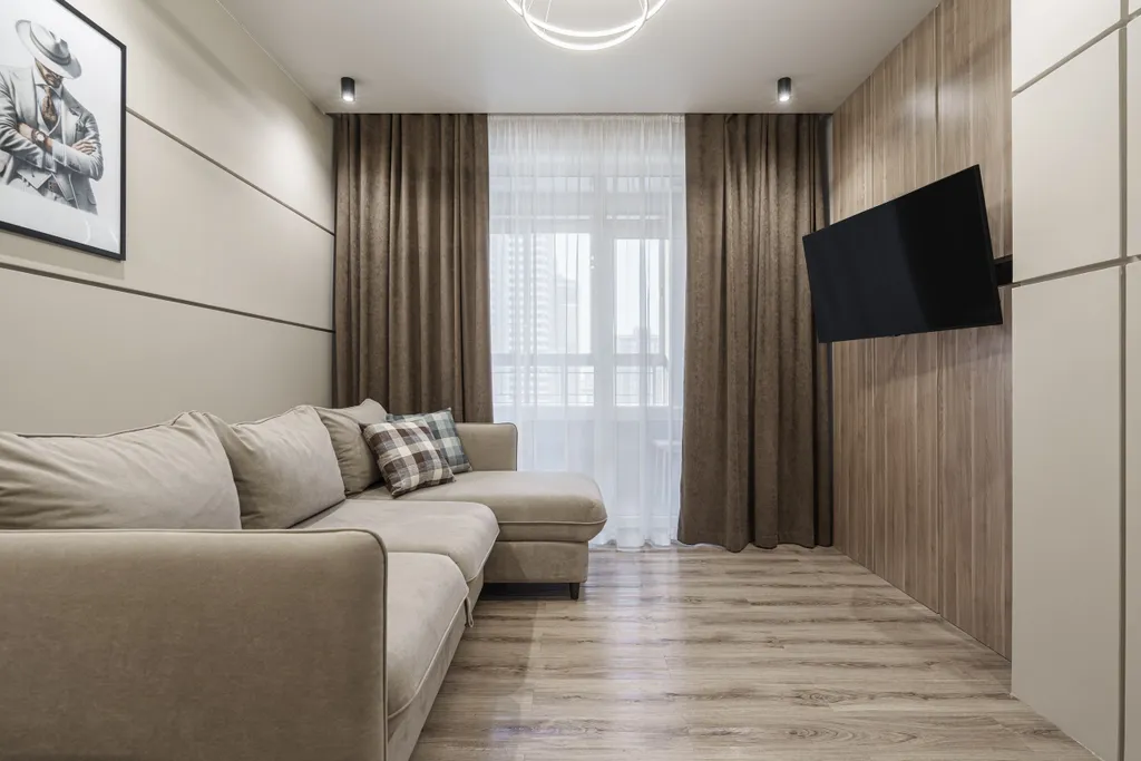 Лаконичная квартира Бурбон в ЖК Притяжение