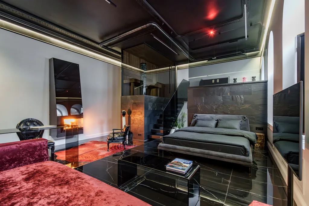 Квартира Квартира с авторским дизайном камином, сауной и кондиционером — Санкт-Петербург