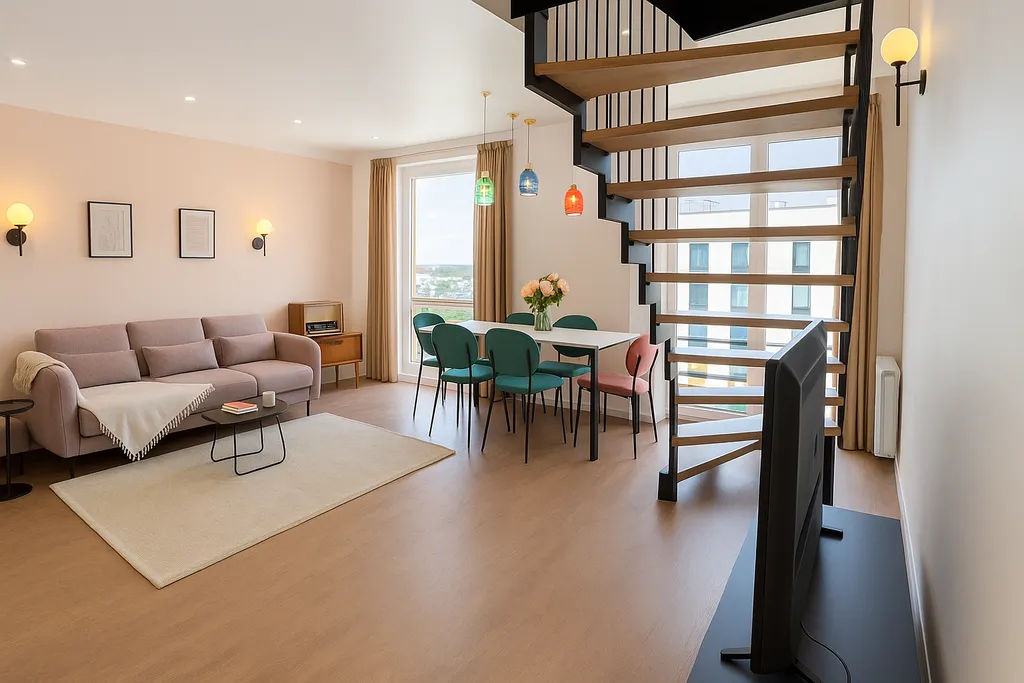 Просторная двухэтажная квартира от компании v-gosti