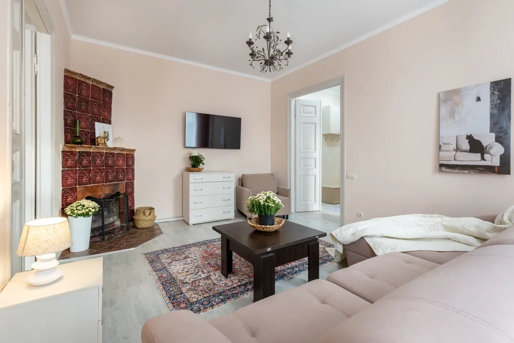 Атмосферная квартира с камином