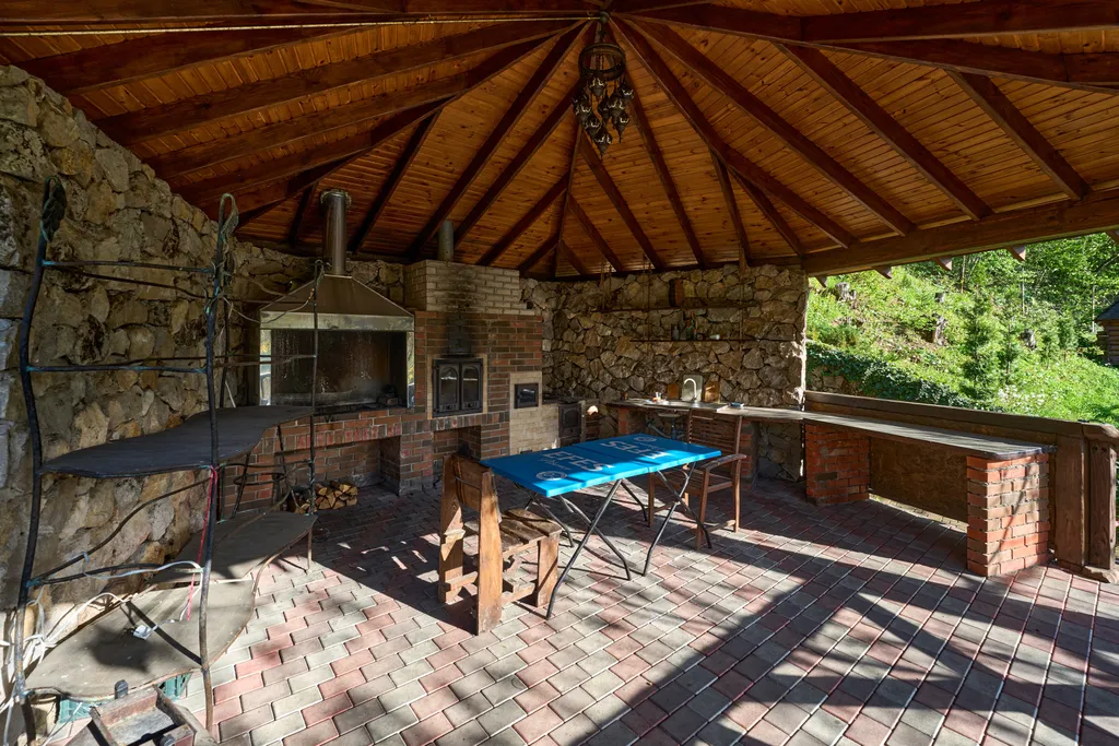 Дом в альпийском стиле в видом на горы