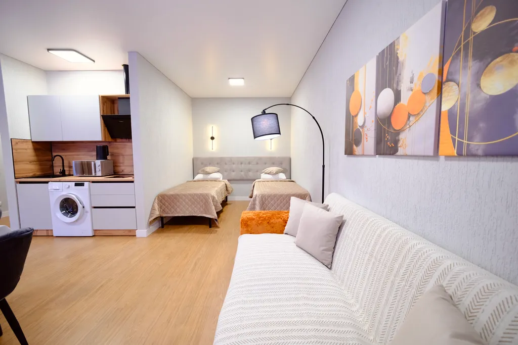 Студия с красивым видом