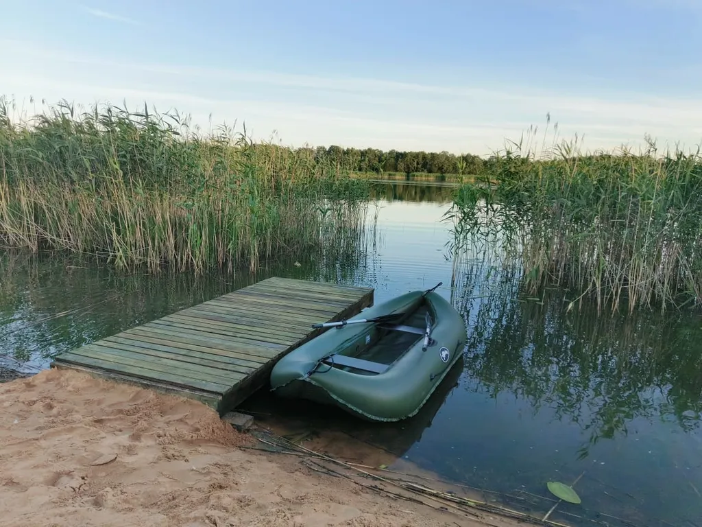 Дом в тихой деревне у озера