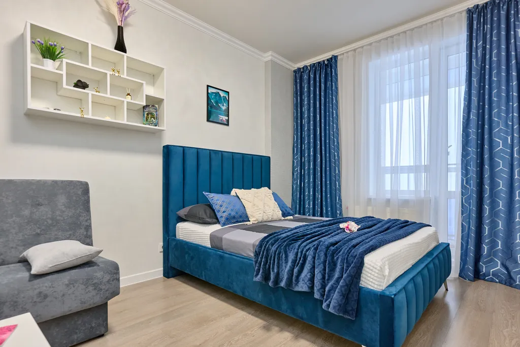 Евродвушка с балконом на 19 этаже вместительность на 6 человек