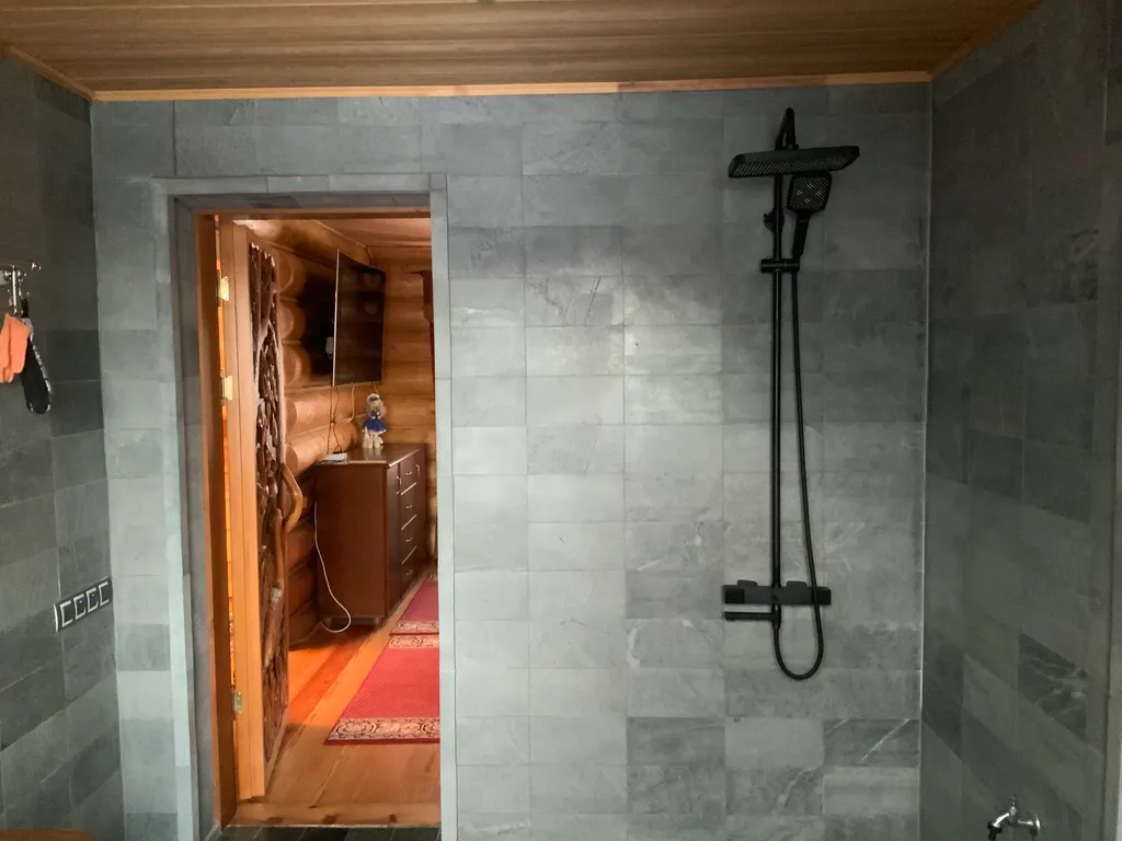 Дом-баня в деревенском стиле