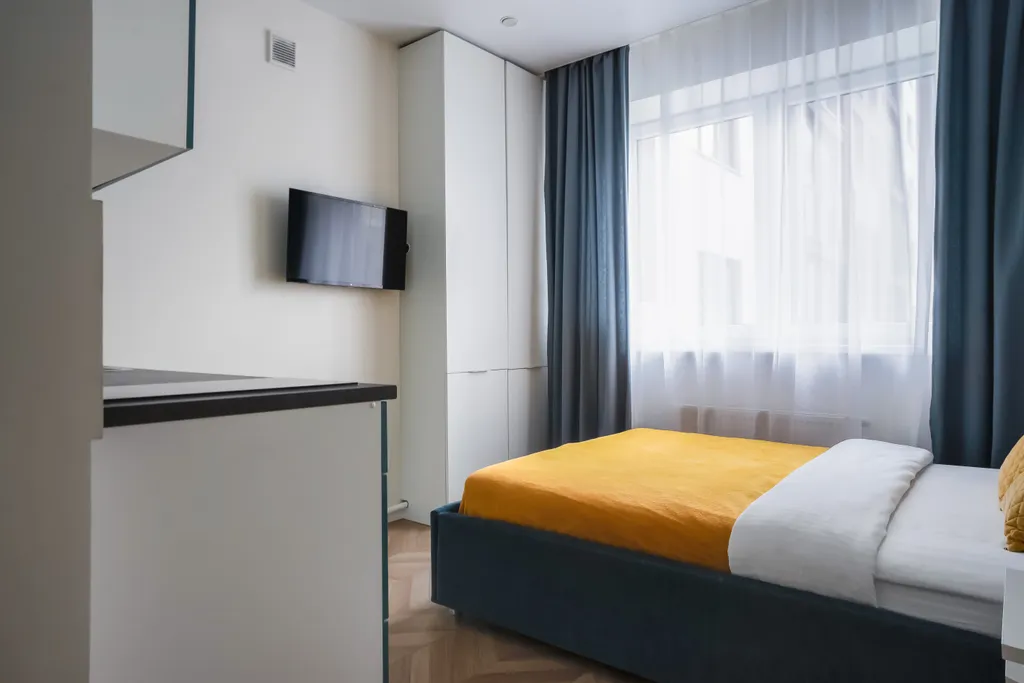 Квартира Квартира Стильная студия Бирюзовая в центре — Калининград