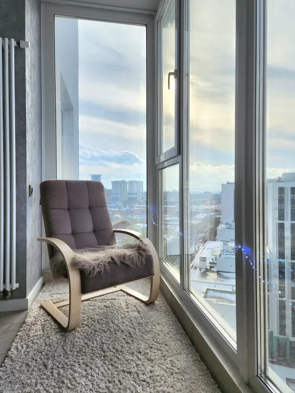 Панорамный люкс Мечта с камином и видом на Волгу и город