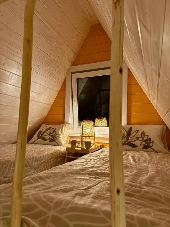 Коттедж Коттедж А-frame с купелью Бохо — Тосно