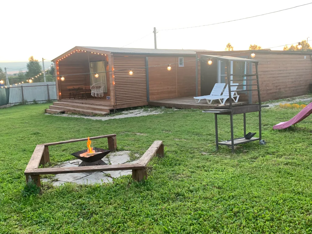 Семейная дача с сауной и камином