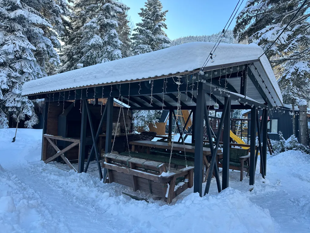 А-фрейм 1 с видом на горы и лес