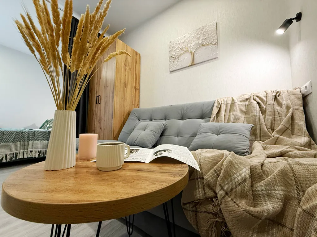 Апартаменты с балконом, 3 минуты до пляжа