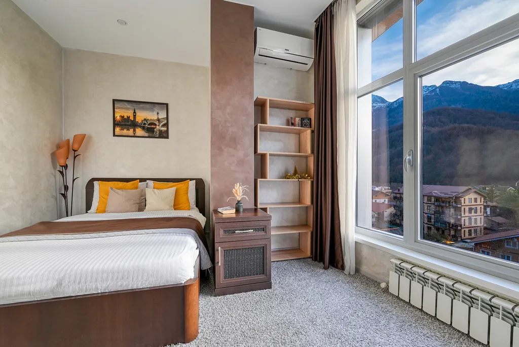 2-ком квартира с видом на горы, балкон и камином Я на Море