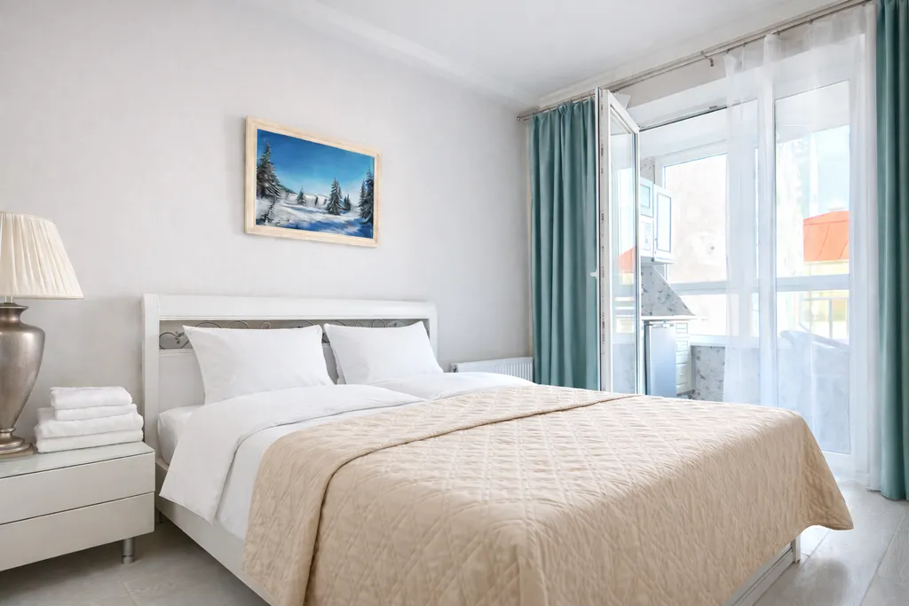 Уютные апартаменты с видом на море, первая линия с выходом на пляж