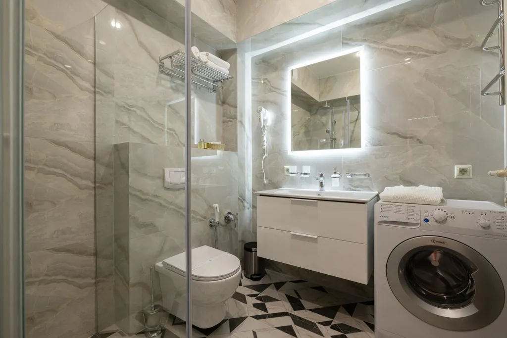 Трехкомнатная квартира с посудомоечной машиной и доп ванной комнатой