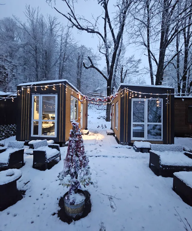 Дом на двоих с мангалом. Глэипинг Романоский хутор. Дом N4.