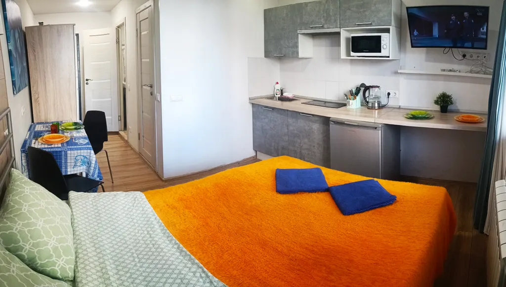 Трёхместная студия у Крокус Экспо и станции метро МЦД-D2 Пенягино