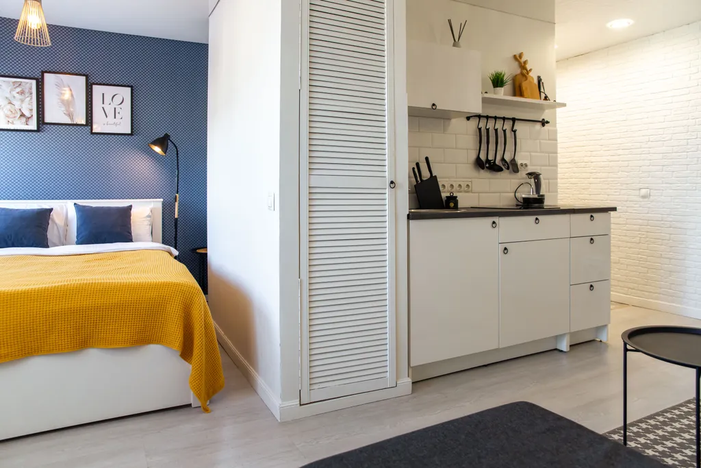 Стильная студия с видом на вулканы