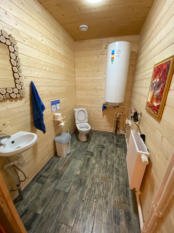 Домик с русской баней на дровах + сибирский банный чан