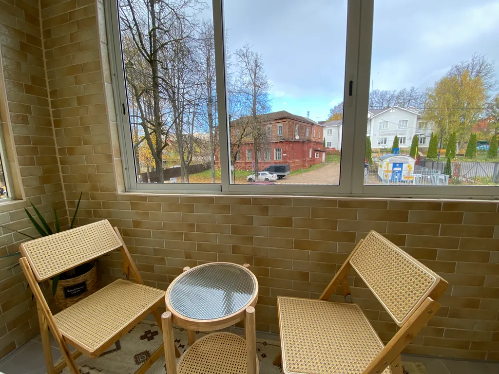 Апартамент Сканди с балконом и отдельной спальней