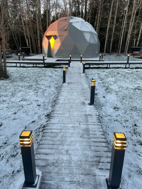 Коттедж Геокупол D-6 с панорамным видом на лес Detox-Riga — Черленково