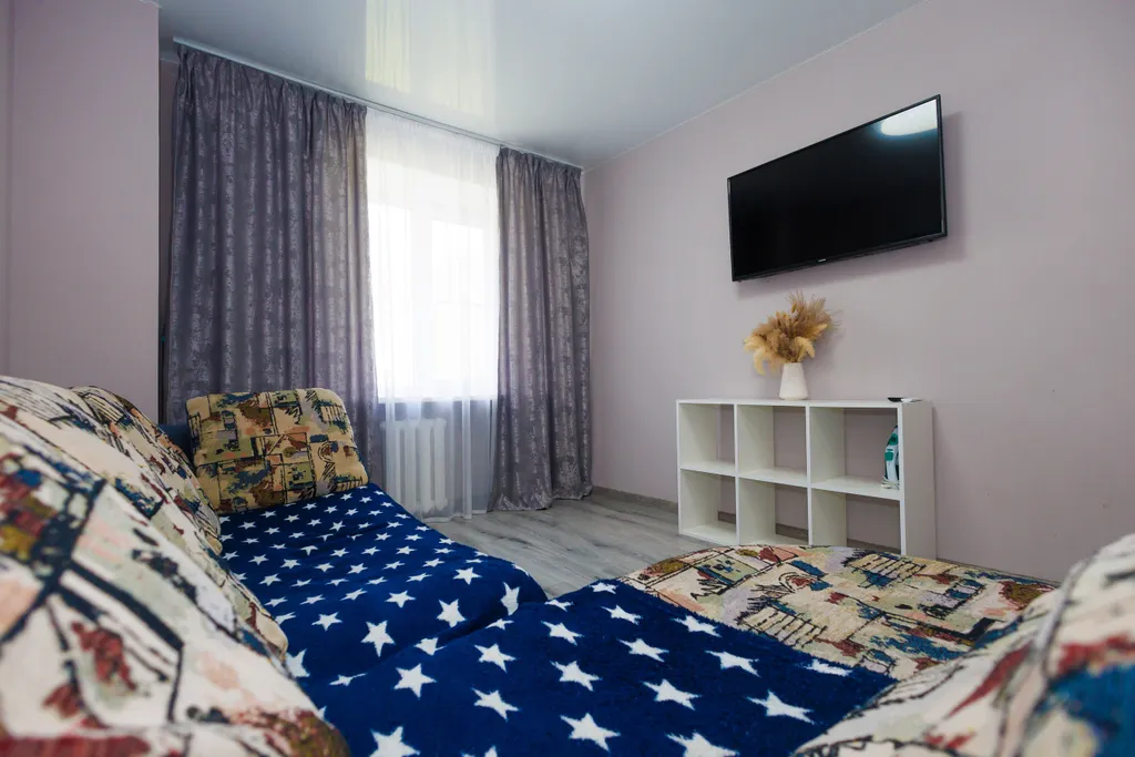 Уютная квартира с широкой кроватью