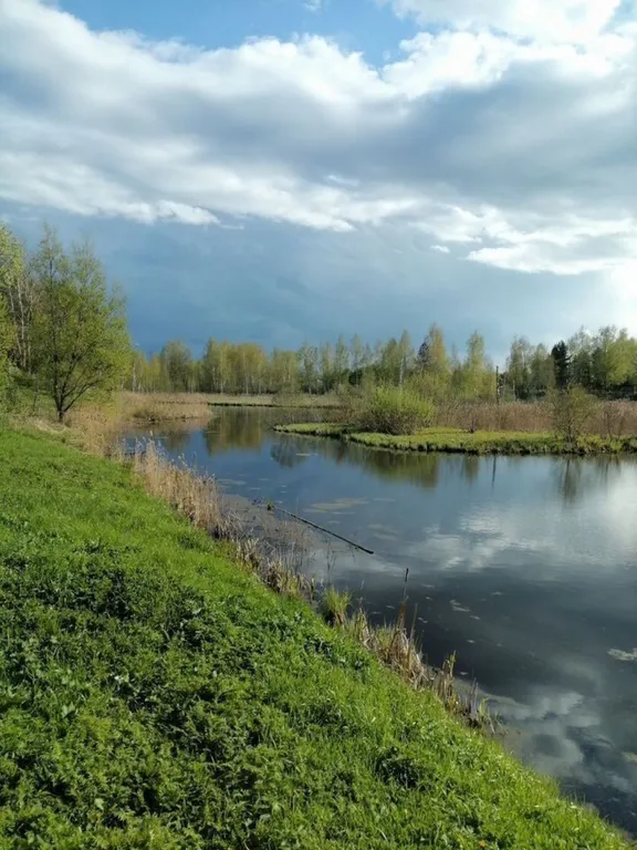 Дом баня на берегу водоема