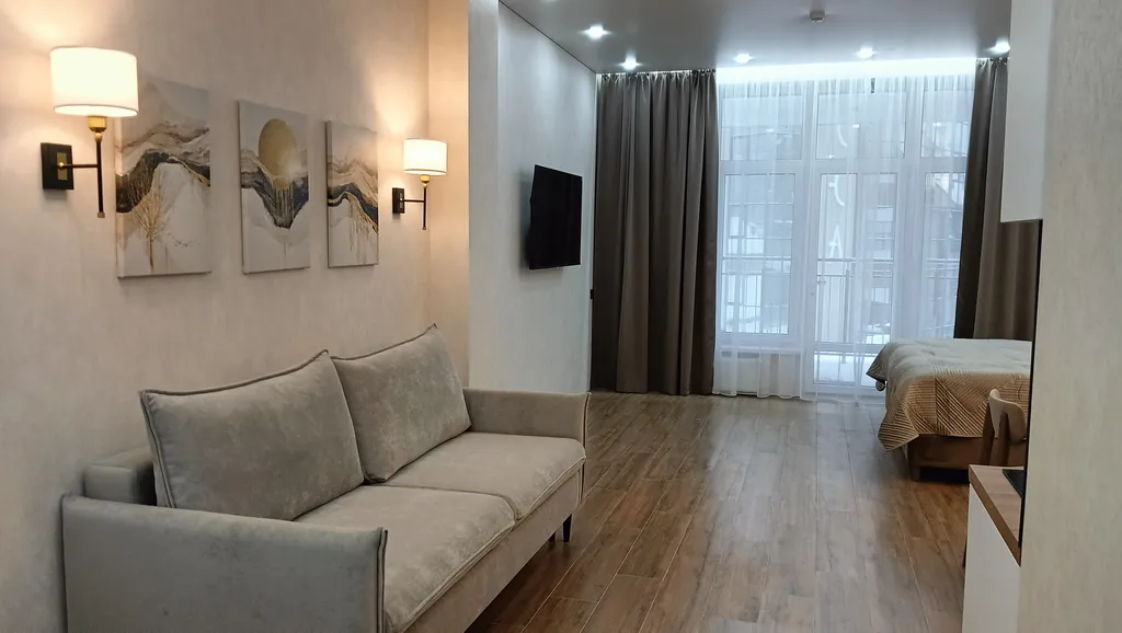 Просторная красивая студия 48м2 с шикарным видом, 400м от подьемника