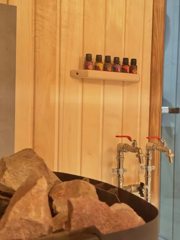 Атмосферный домик с баней на дровах и купелью