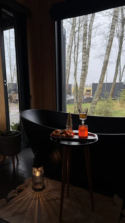 Скандинавский дом с джакузи, сауной и видом на живописное поле