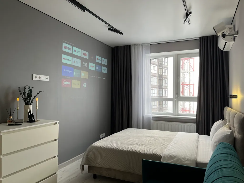 Квартира 1-комнатные апартаменты c проектором в ЖК Сердце Ростова — аренда посуточно в Ростов-на-Дону