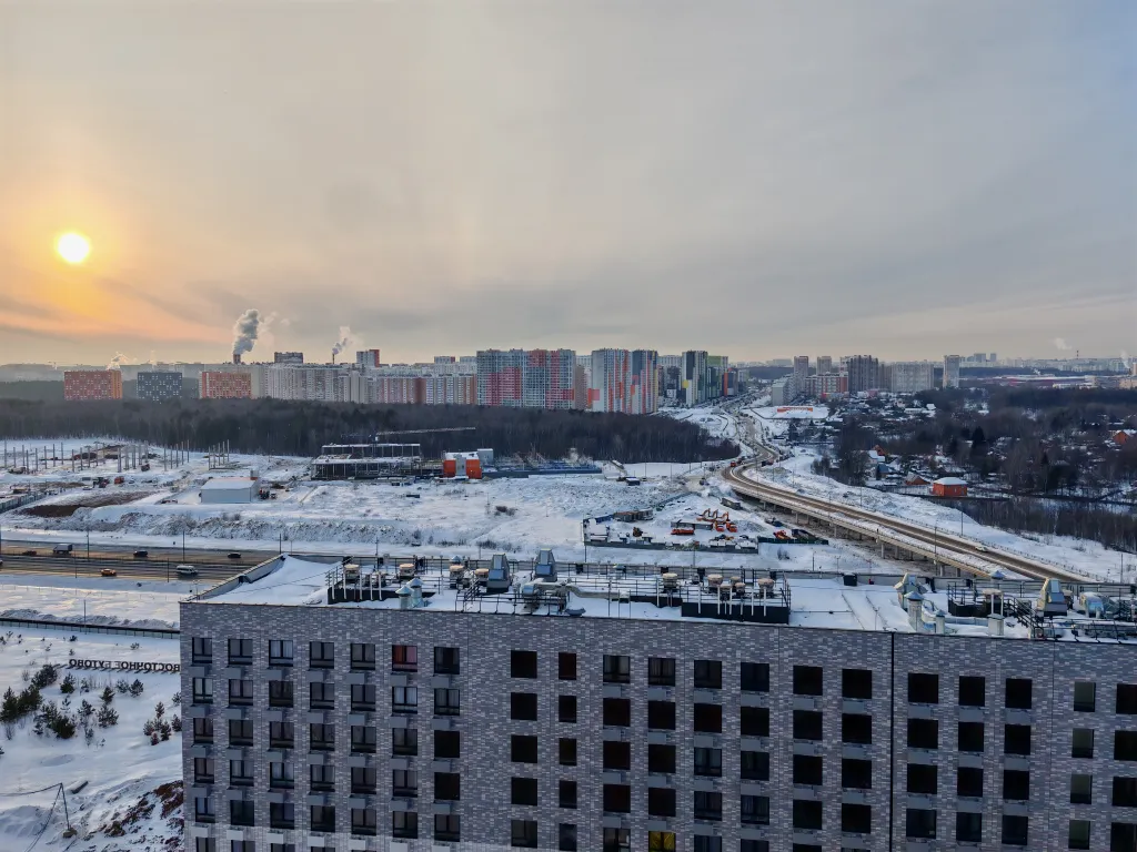 Элегантная студия с видом на закат с 23 этажа в ЖК Восточное Бутово