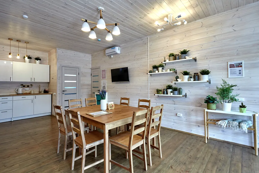 Уютный загородный дом с баней на дровах и теплым бассейном