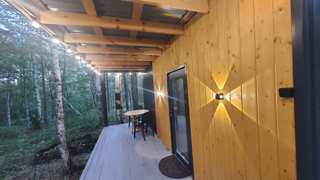 Коттедж Scandi black Уютный домик в сердце леса с панорамным окном — Березовский