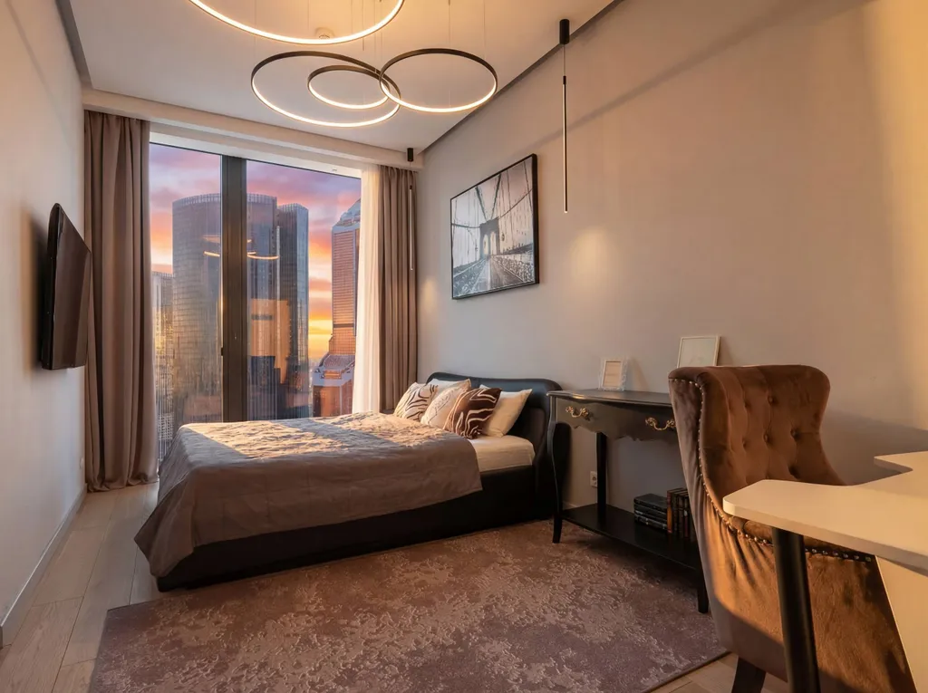 Neva Libra 38 этаж 70 м2 панорамный вид на небоскребы и город