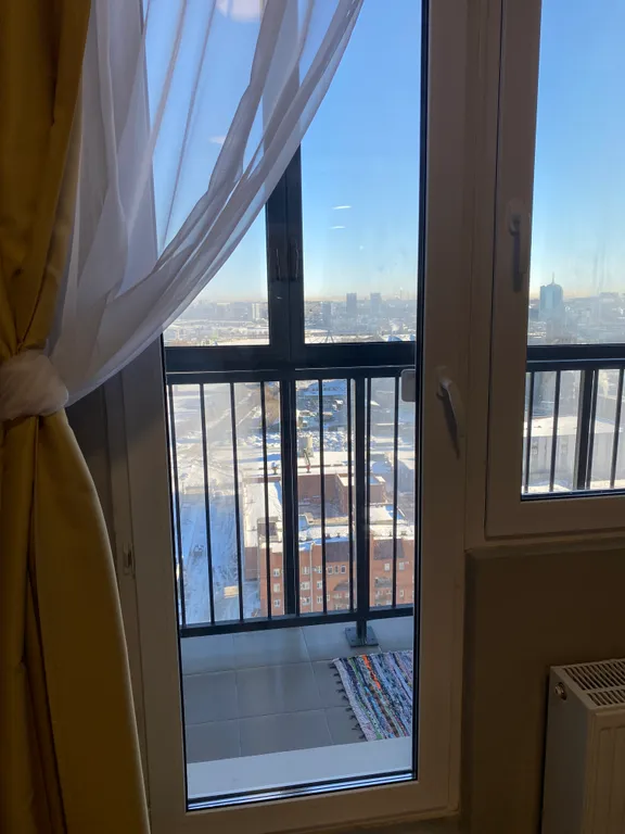 Большая студия в центре на 22 этаже с видом на реку и колесо обозрения