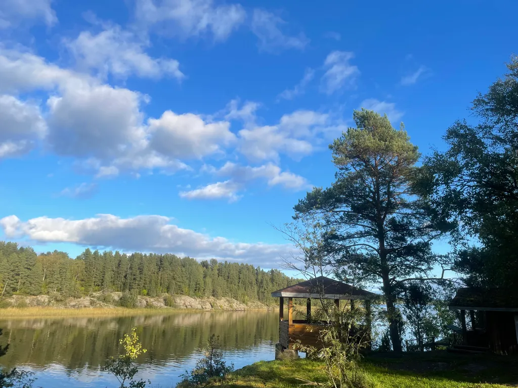 Большой уютный деревянный коттедж на самом берегу Ладожских шхер