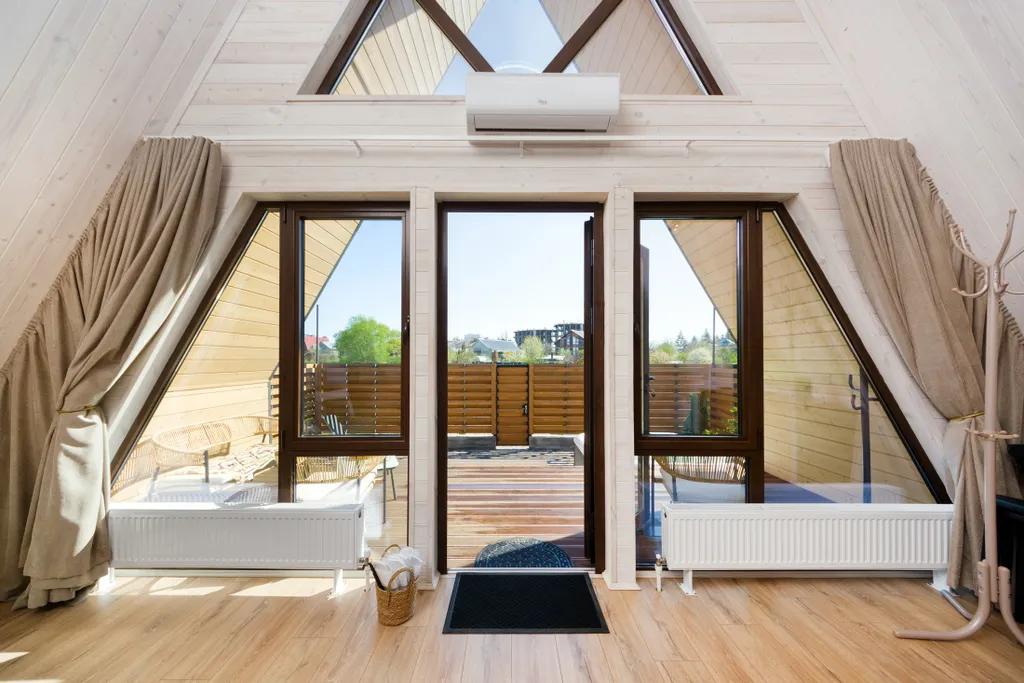 Aframe_kmv дом с джакузи желаемой температуры