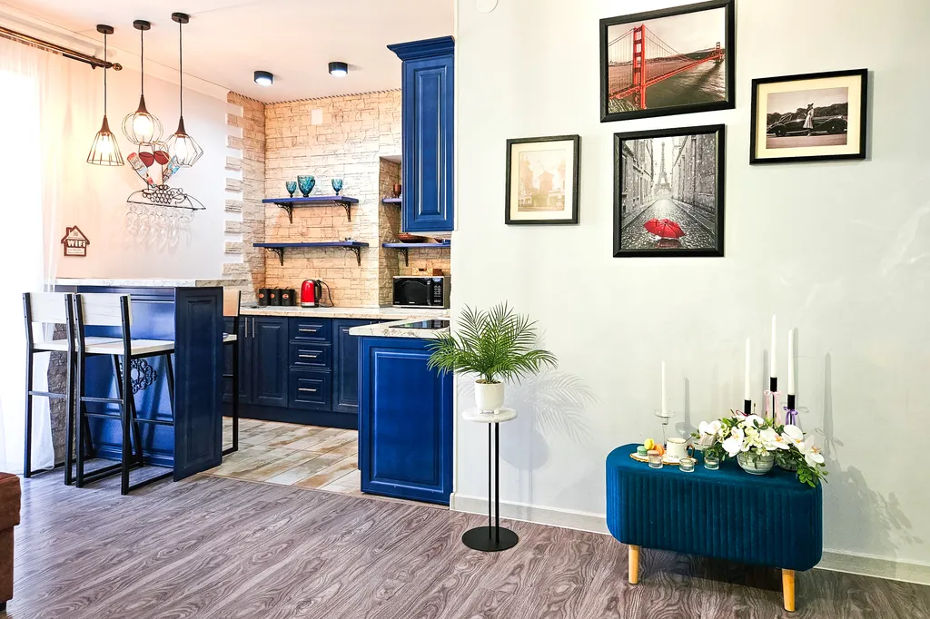 Апартаменты SkiDombay у ручья с видом на горы